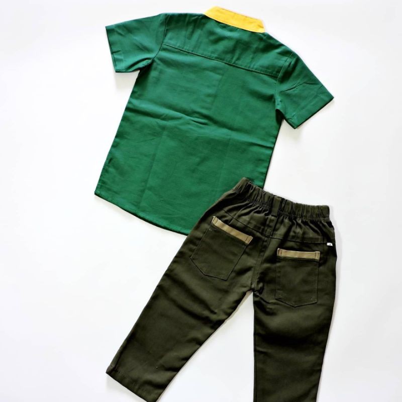 SETELAN/STELAN BAJU KOKO ANAK GAP MIX CELANA CHINO OSHKOSH PREMIUM MURAH DISKON