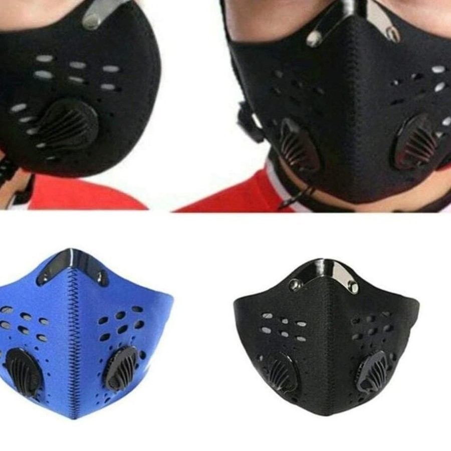 Masker motor SuperMask Aktif Carbon filter virus bakteri SOS N95 0.3 Micron PM 2.5 ACF