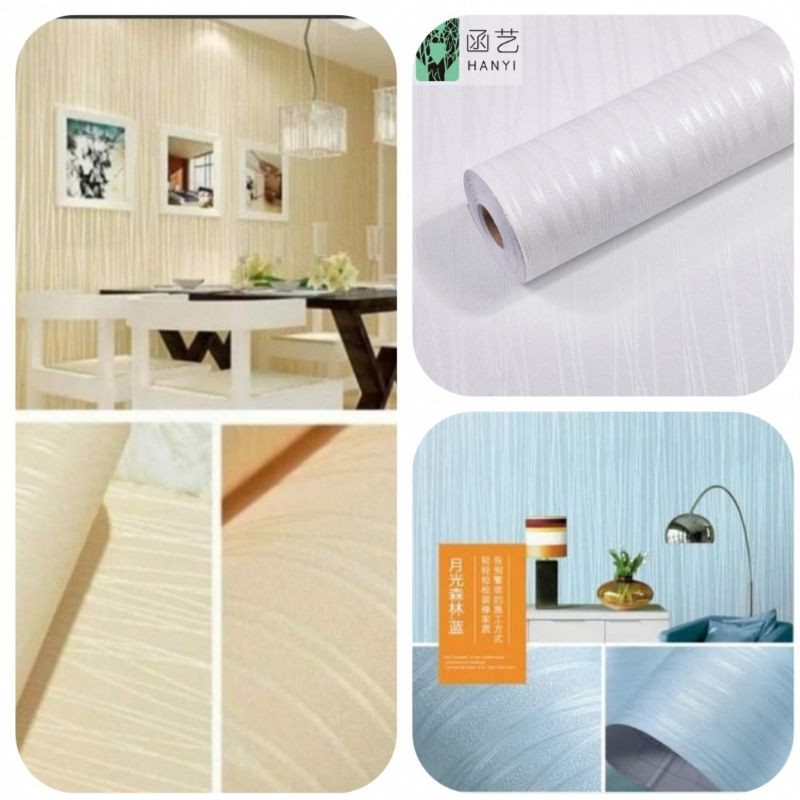 Wallpaper Sticker Murah Berkualitas Motif Emboss Tekstur Garis