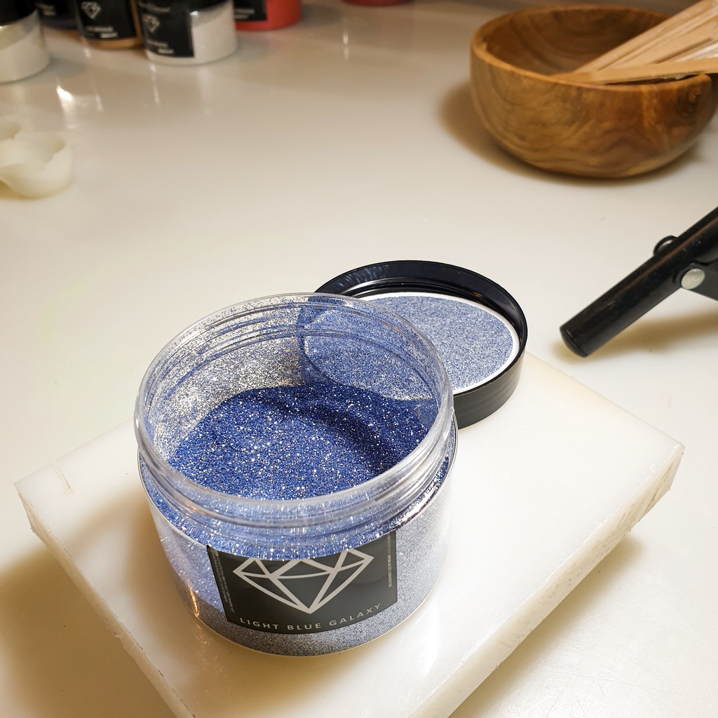 

5 GR GLITTER POWDER BLACK DIAMOND GLITTER LIGHT BLUE GALAXY