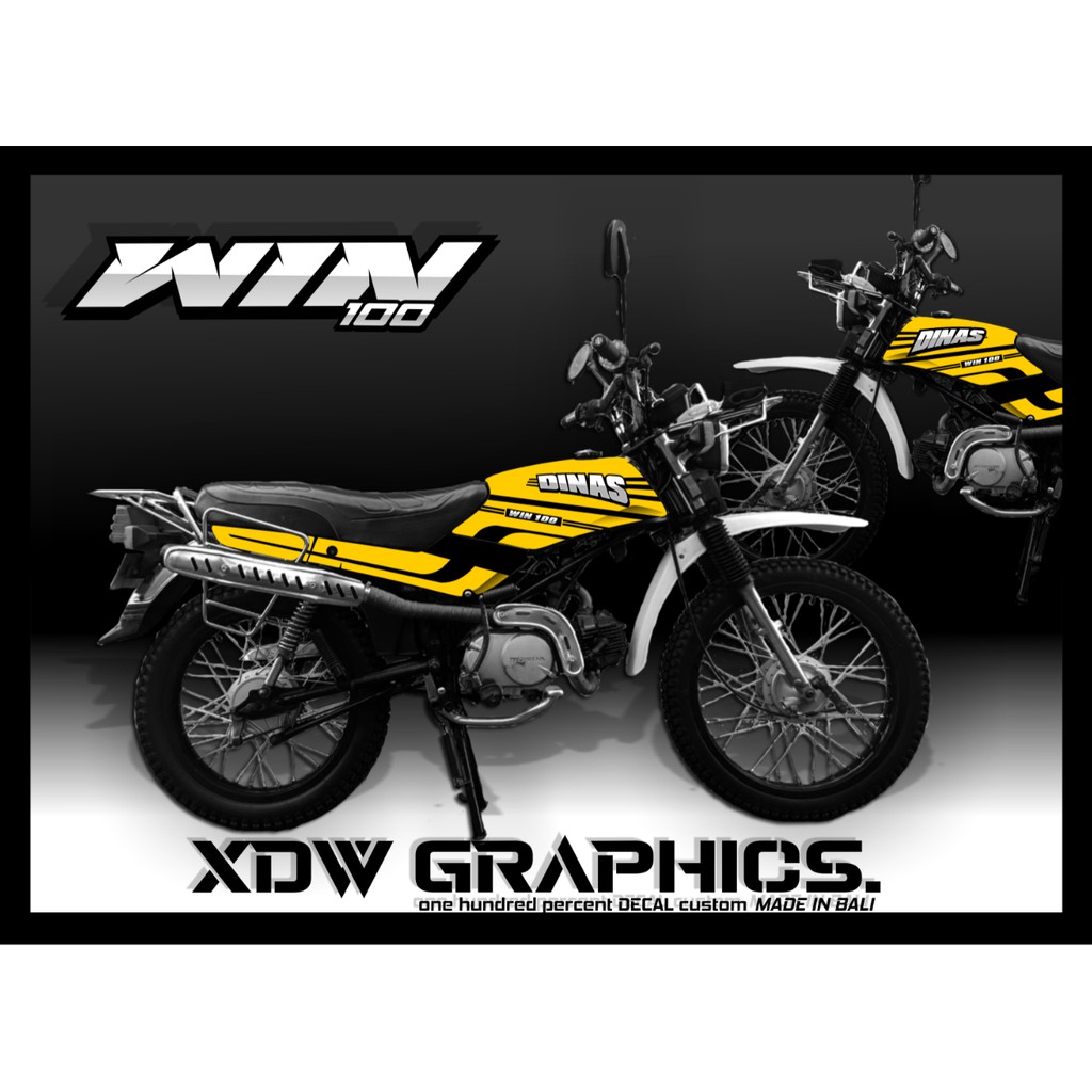 decal win 100 variasi full bodi motif dinas