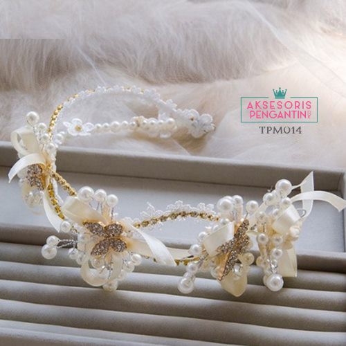 [BISA COD] HAIRBAND HEADPIECE AKSESORIS PENGANTIN TIARA WEDDING TPM014