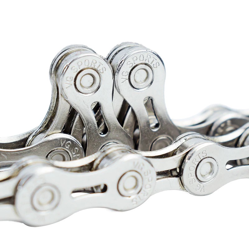 BISA COD VG Sports Rantai Sepeda Bicycle Chain Half Hollow 9 Speed for Mountain Road Bike - Silver