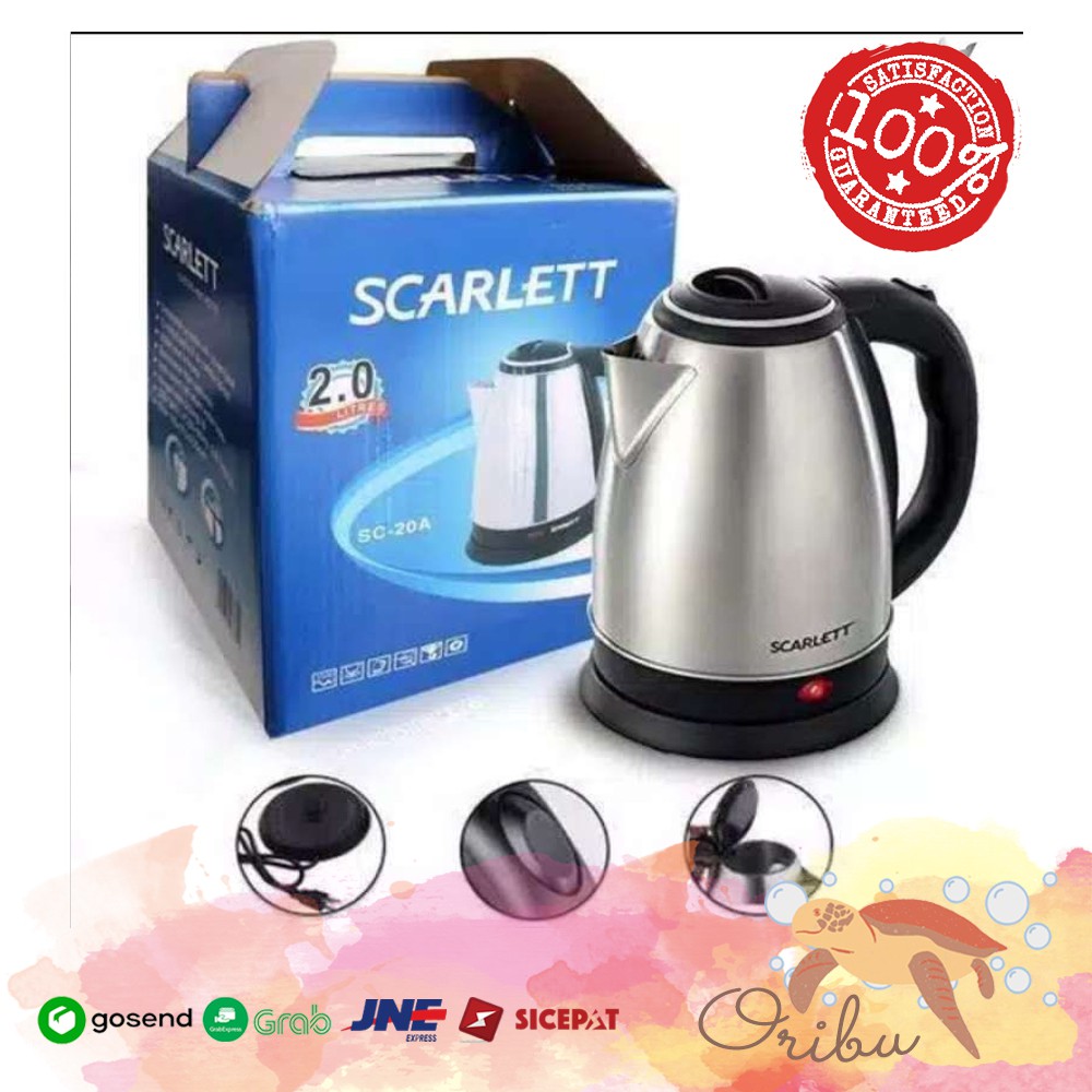 TEKO PEMANAS AIR ELEKTRIK TEKO LISTRIK MARADO KETTLE 2 LITER STAINLESS STEEL