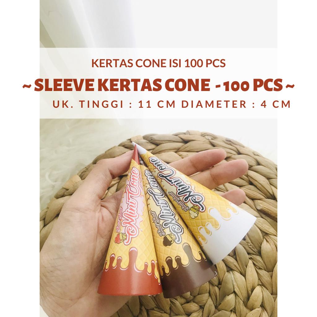 

KEMASAN MINI Cone Es Crim Mini 100PCS Corong Es Krim/ Cone Kerucut Corong Es Krim