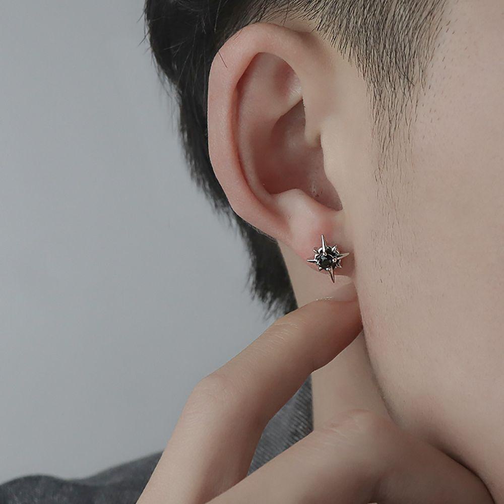 Nickolas1 Anting Berlian Anting Alloy Korea Bintang Simple Trendy Untuk Pria