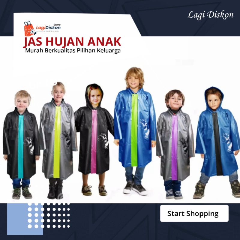 Jas Hujan Anak Perempuan Laki Laki Motif Karakter Lucu Jas Hujan Anak anak perempuan Laki Poncho Ponco raincoat kids