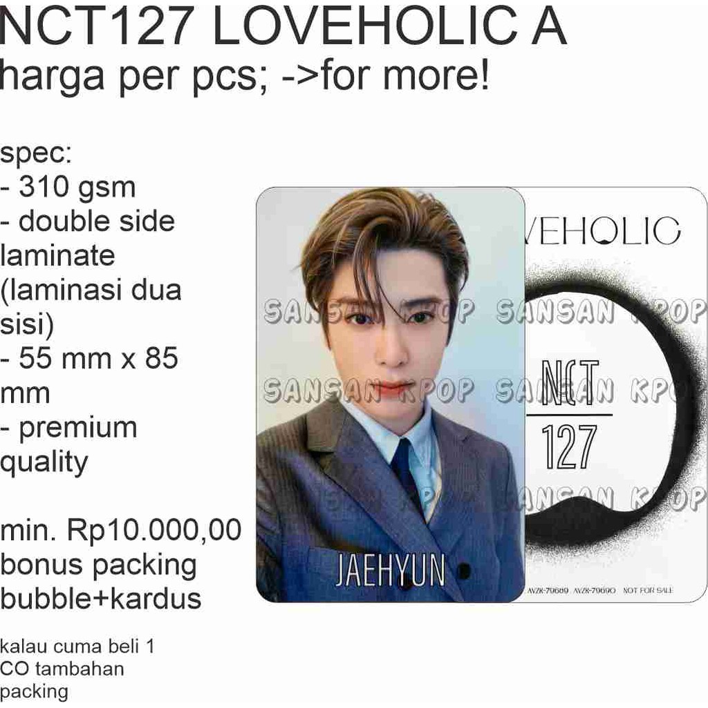 photocard nct 127 LOVEHOLIC A unofficial