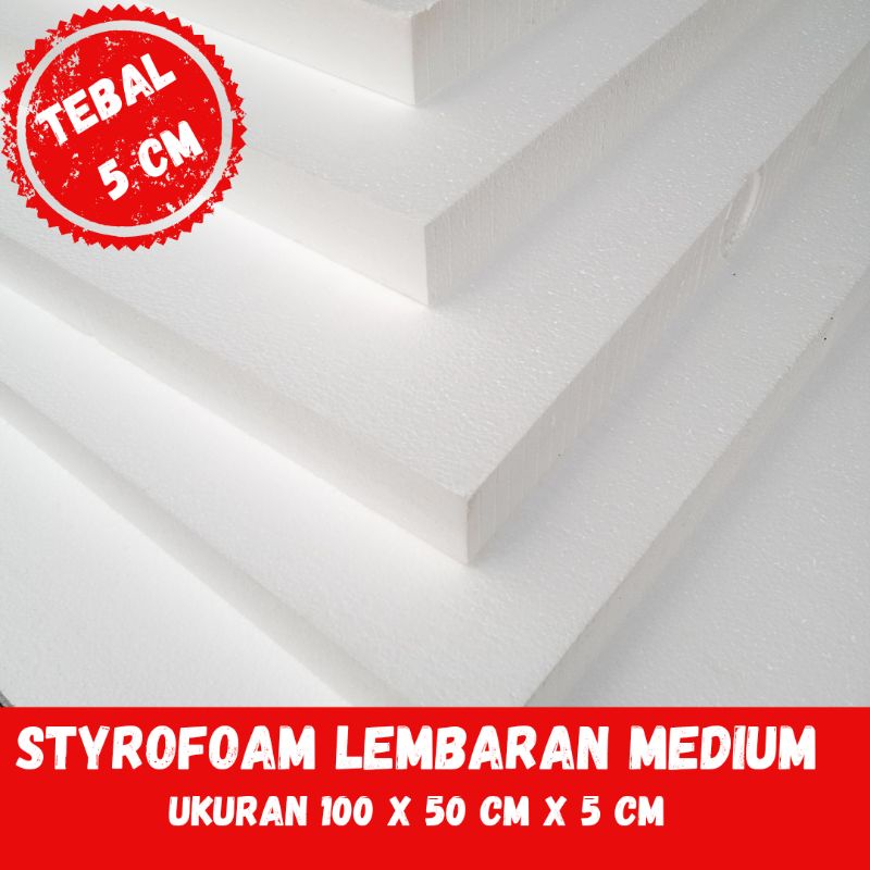 

styrofoam lembaran medium 5 cm / sterofoam lembaran 5 cm / papan styrofoam medium 5 cm