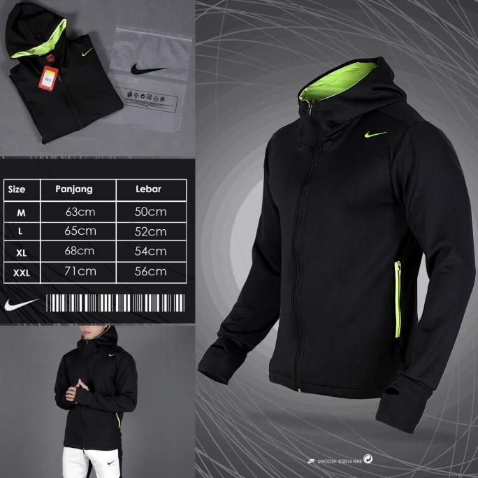 JAKET HOODIE NIKE TRAINING JACKET THUMBHOLE BLACK