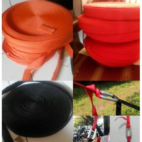 TALI WEBING TUBULAR DOUBLE PANJANG 5 METER WEBING TEBAL
