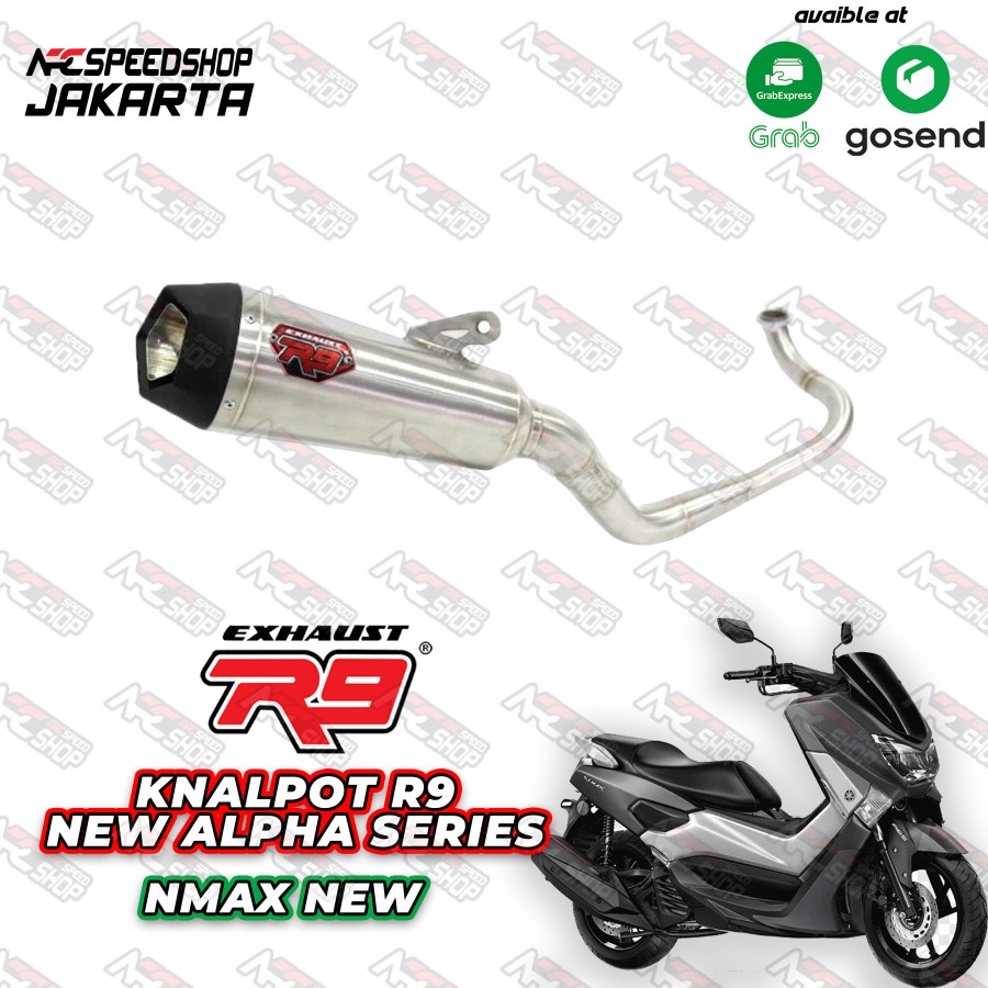 Knalpot R9 New Alpha Series Yamaha N-max 155 Fullsystem Nmax New