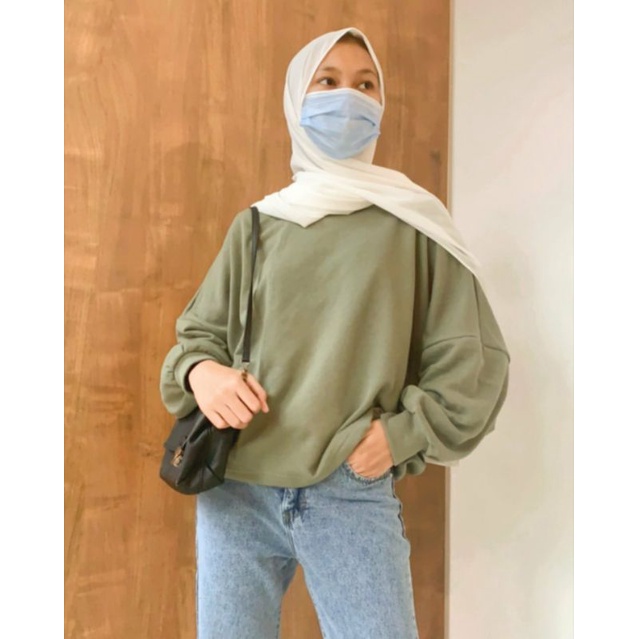 (zeyo) SWEATER OVERSIZE PREMIUM-OLIVE