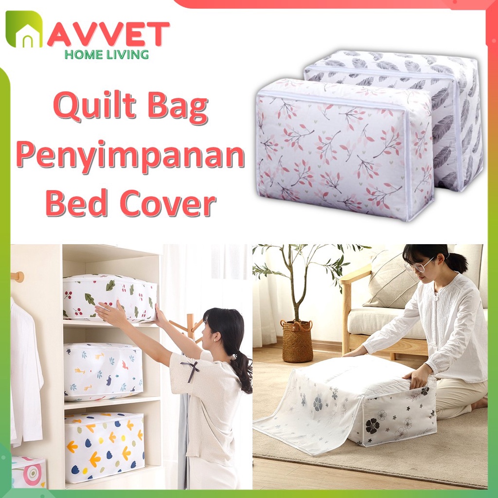 AVVET Storage Bag Quilt Bag Tempat Penyimpanan Selimut Anti Air PEVA