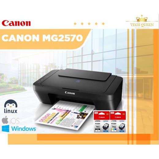 Printer Scanner Photocopy CANON MG2570 Black