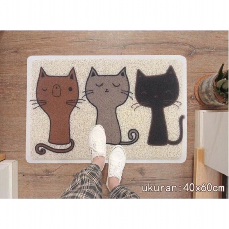 Keset Kaki Bihun Motif untuk Depan Rumah Anti Slip Tidak Licin Ukuran Besar