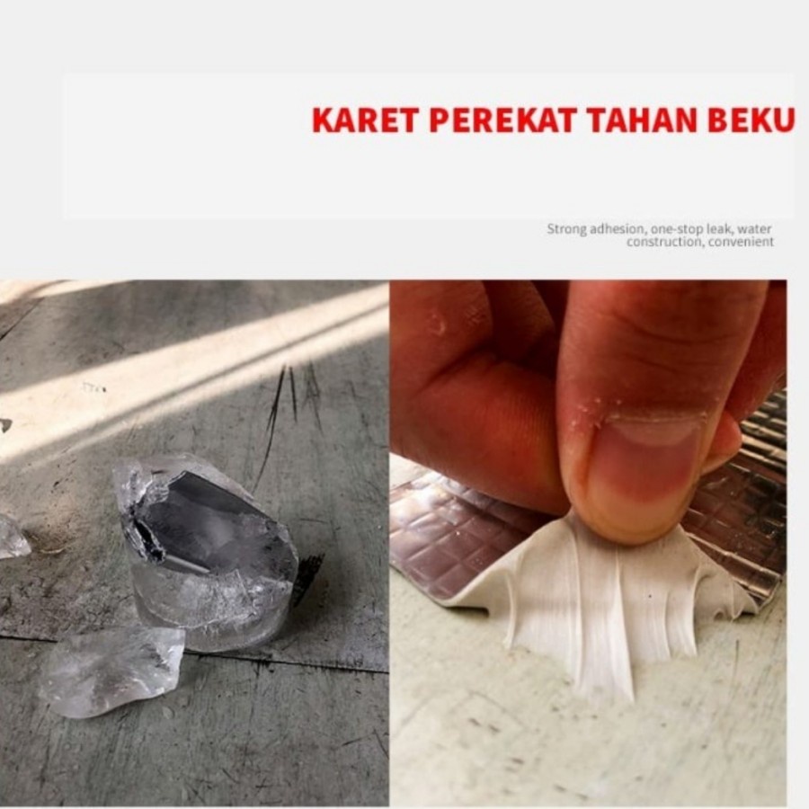 Lakban Aluminium Foil Waterproof Tape Butyl Lem Talang Pipa Anti Air A