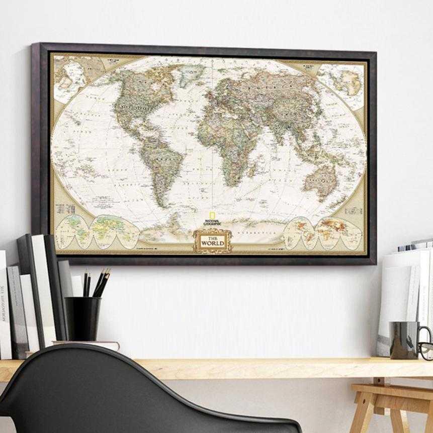 

⸨ZiD♞⸩ ⭐️ LPKSTORE Poster Peta Dunia Large Vintage World Map 104 x 69 cm - N401 /Stok Banyak