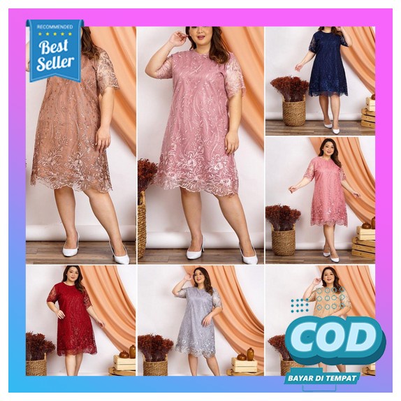Baju Model - Aulia Dress Korea Motif Kotak Midi Dress Wanita Katun Pesta Kondangan Natal Remaja Kore