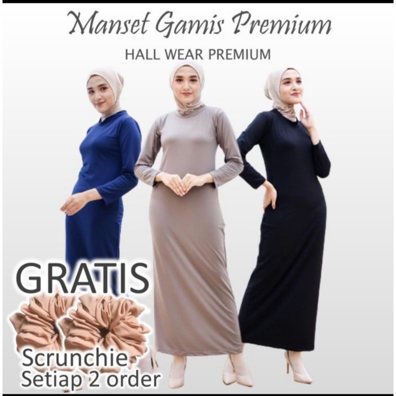 DALAMAN GAMIS MUSLIM INNER KAFTAN DALAMAN POLOS GAMIS KAOS RAYON PREMIUM