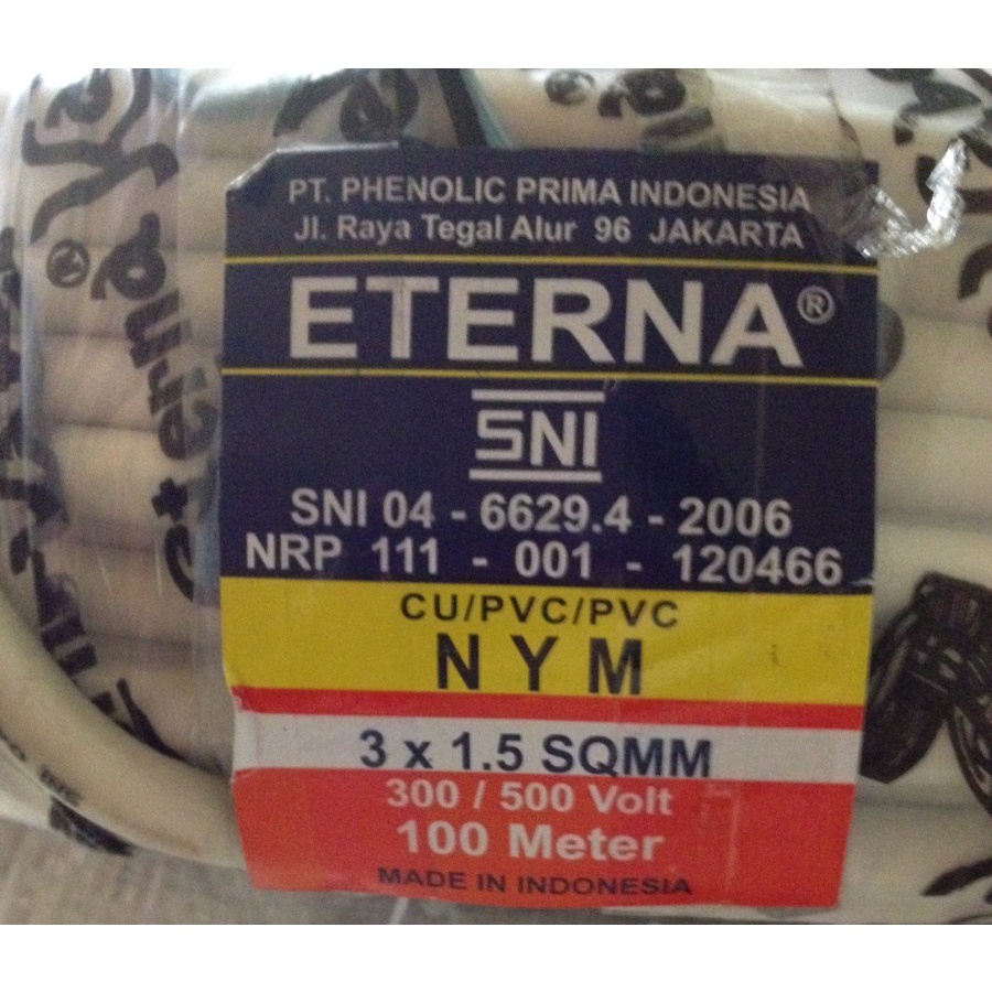 KABEL ETERNA NYM 3X1.5 100 METER