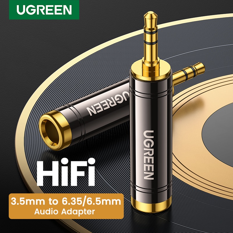 Ugreen Adapter Konektor Audio Mono 3.5mm Ke 6.35mm 1 / 4 Bahan Tembaga Lapis Emas