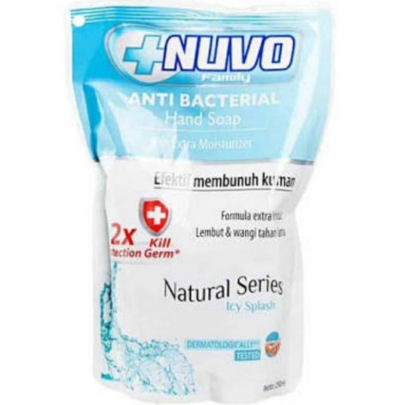 Nuvo Hand Soap / sabun cuci tangan Anti Bacterial 250ml Pouch &amp; Botol