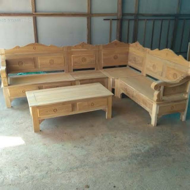 Kursi jati minimalis mentahan