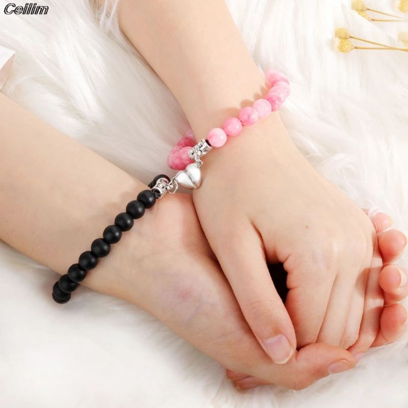 5 SET MAGNET HEART UNTUK GELANG COUPLE