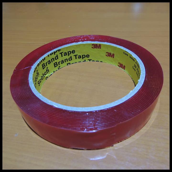 

MURAH MERIAH DOUBLE TAPE 3M RED (MERAH) TRANSPARENT GEL 22MM !