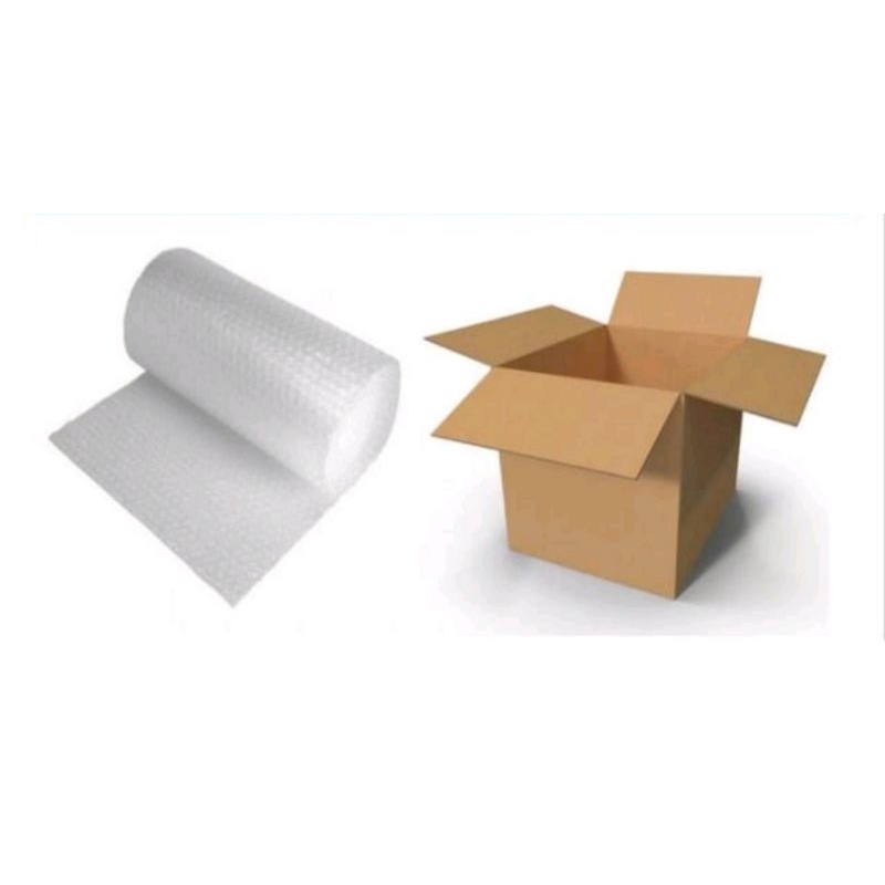 

kardus + bubble wrap