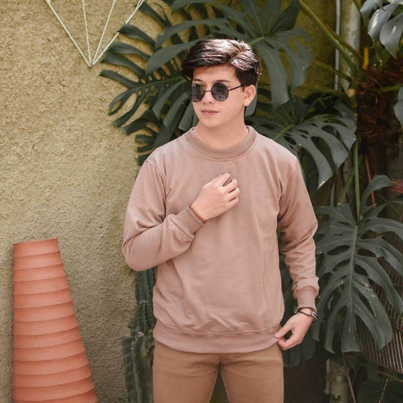 BASIC SWEATER || SWETER PRIA POLOS || SWETER MURAH #CRA-Mocca