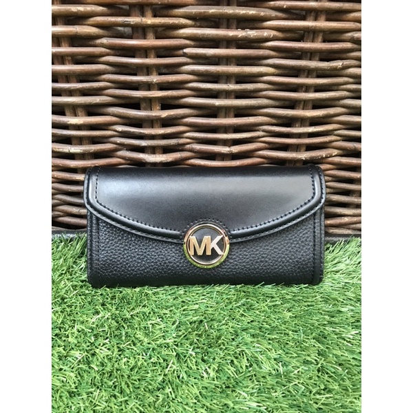 new dompet mk fulton L black original wallet