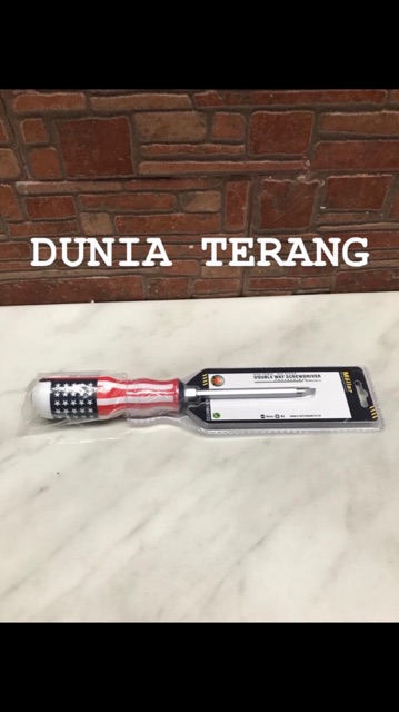 Obeng 2 Mata Bolak-Balik MOLLAR 130x6mm / Obeng BB Bendera / Double Way Screwdriver MLR-14042123