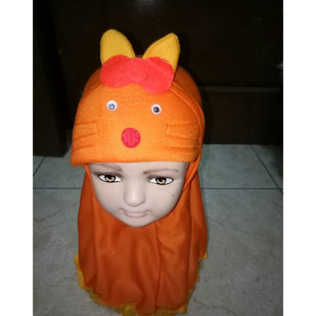 Jilbab bayi unik jilbab bayi lucu karakter kucing