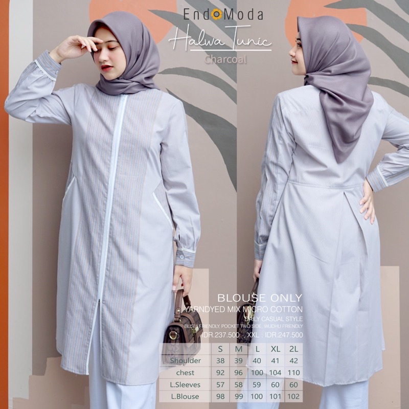 HALWA TUNIK || DISKON BLOUSE ATASAN ENDOMODA TERBARU