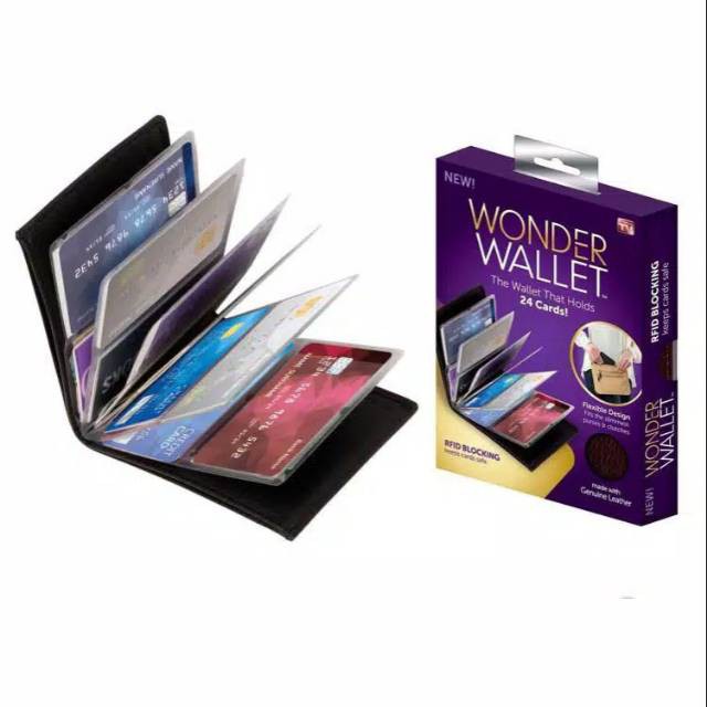 [COD] Dompet Tempat Penyimpanan Kartu Isi 24 Kartu Flexibel dan Ramping - Wonder Wallet Card Holder