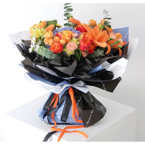 Flower Wrapping Cellophane Paper Kertas Buket Bouquet Bunga Palsu Plastik KB6004