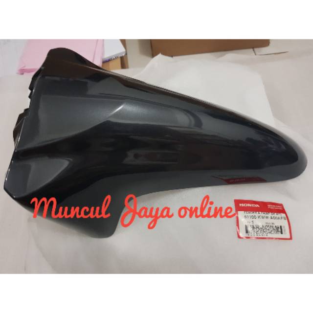 Slebor Spakbor Depan Revo 110 Absolute Hitam Abu Abu 61100-KWW-A00AFB