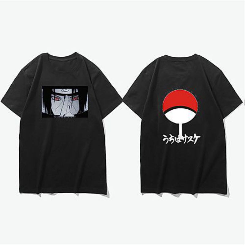 kaos anime naruto uchiha itachi gambar depan belakang anak laki-laki/perempuan inport murah