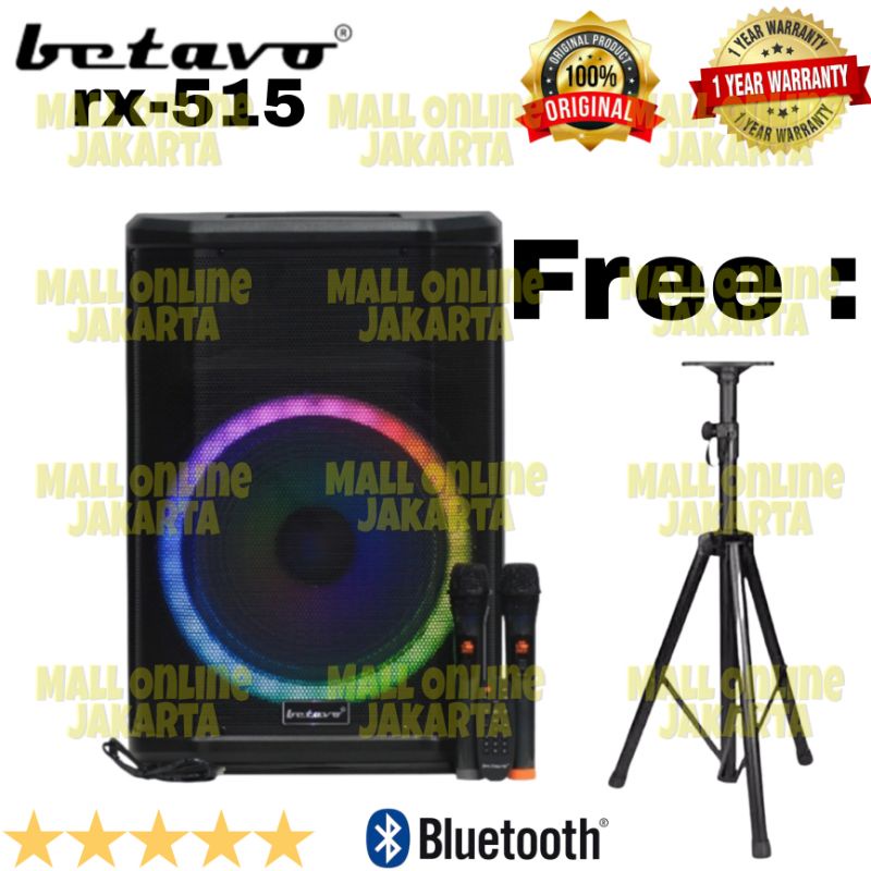 Speaker aktif Portable betavo 15 inch rx515 bluetooth aktiv rx 515