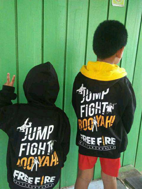 Jaket anak free fire jump booyah