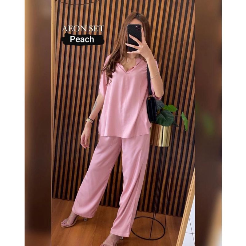 AEON ONE SET POLOS RAYON LENGAN PENDEK BUSUI ALL SIZE-5