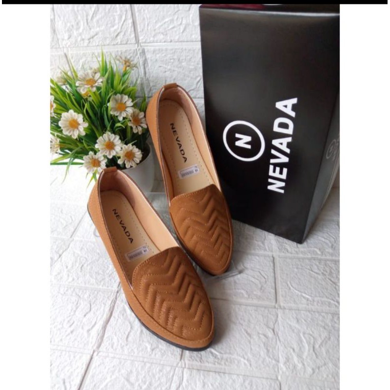 Sepatu Flat NEVADA 02 | Sepatu kerja wanita flatshoes cewek casual Branded (F02)