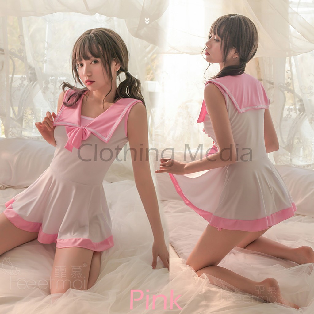 Lingerie Cosplay Baju Seragam Sekolah Jepang Seifuku Sailor Anime Nagi no Asukara