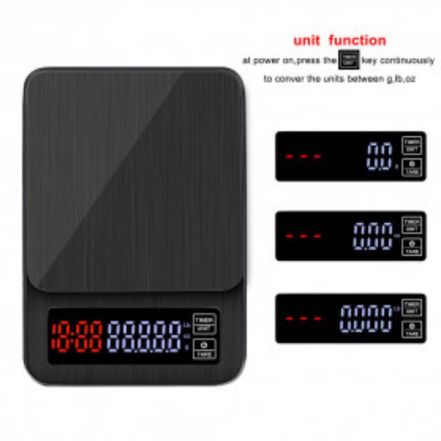 Taffware Digipounds Timbangan Kopi Dapur Mini Digital Coffee Scale LCD 10000g 1g