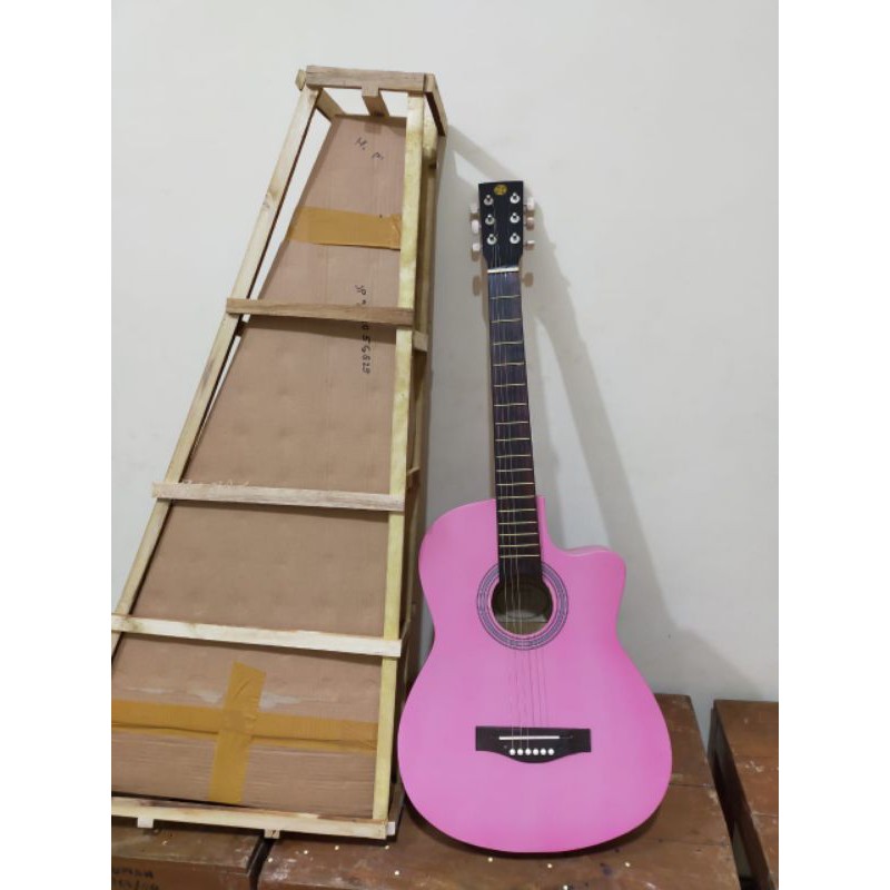gitar akustik pemula gratis packing kayu-7