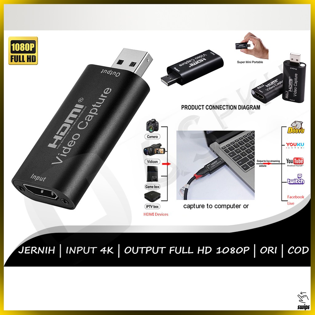 Camera Live Full HD 1080p Monitor Youtube Youtuber Kamera Konten Vlog Profesional