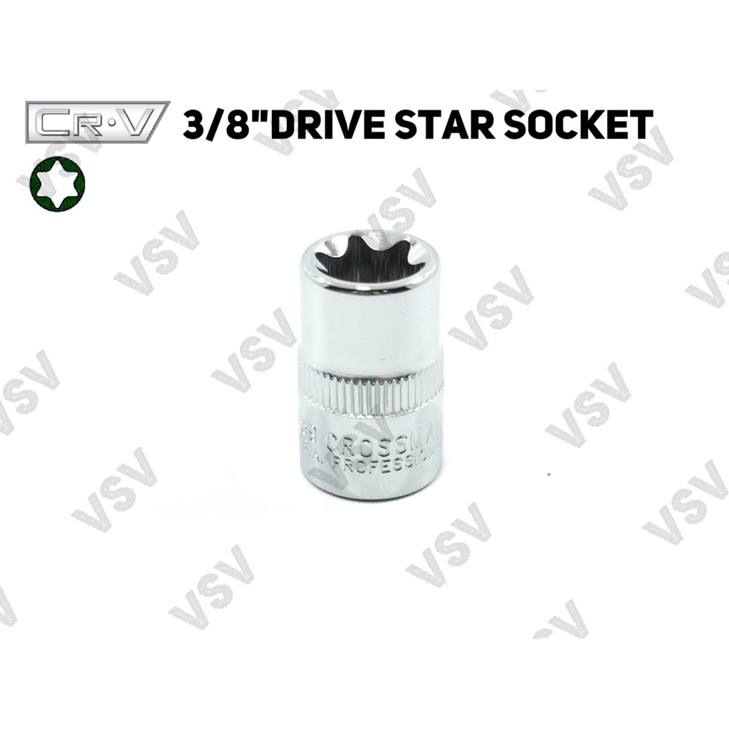 Gestar 3/8&quot;DR Star Socket E16 Kunci Shock Bintang Anak Sock Sok