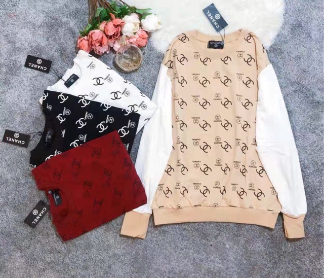 BLOUSE CHNEL LONGSLEEVE BIGSIZE IMPORT 003